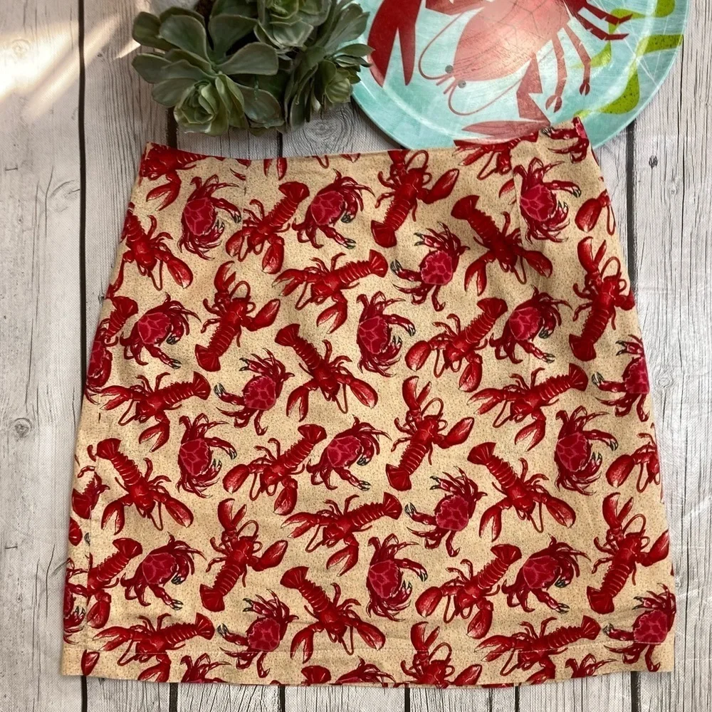 Felice Pappas Love Life Lobster and Crab Skirt